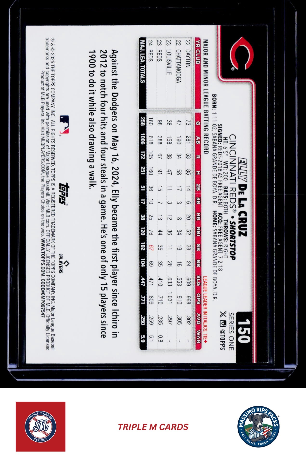 2025 Topps #150 Elly De La Cruz