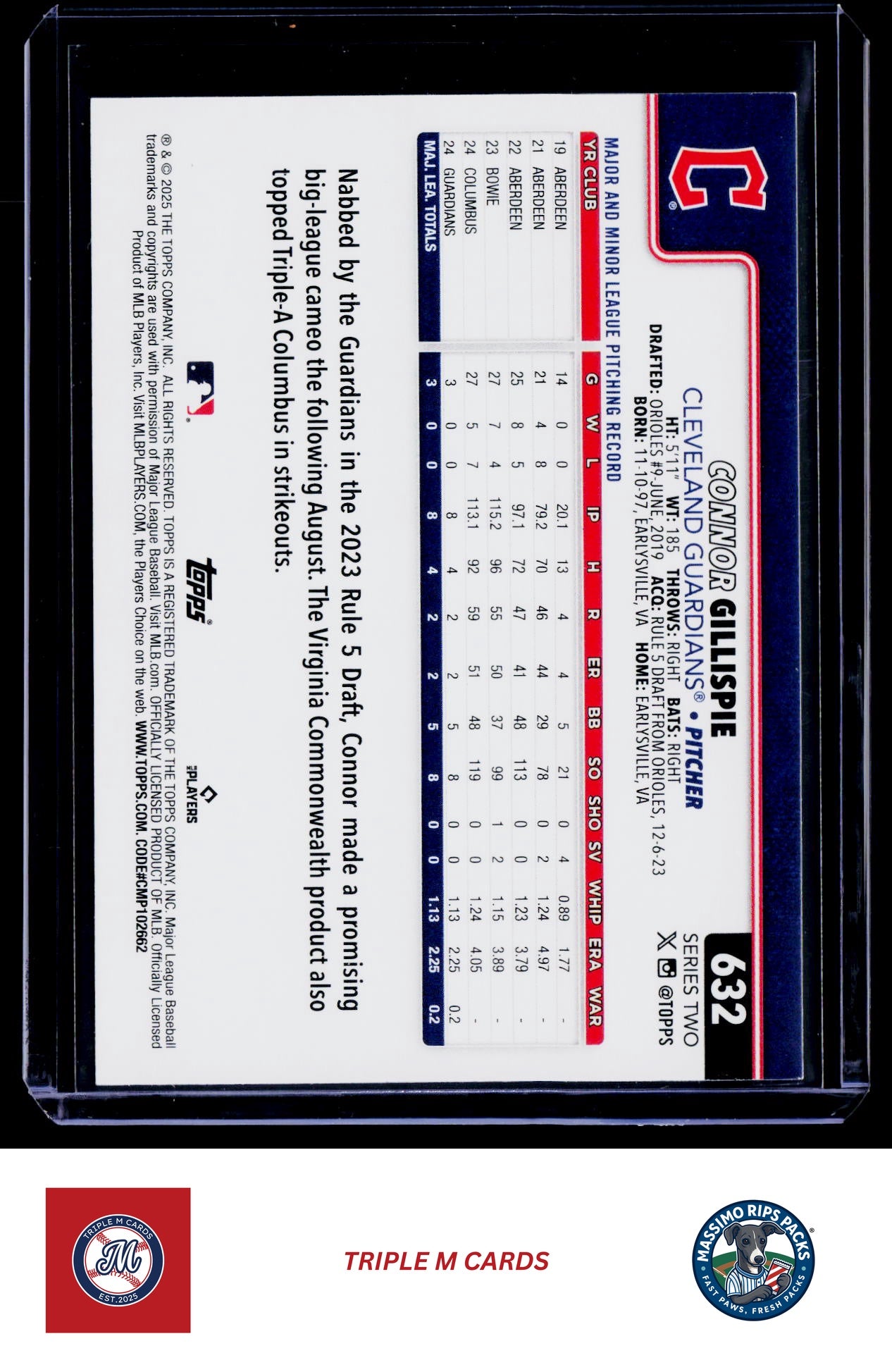 2025 Topps #632 Connor Gillispie Holo Foil