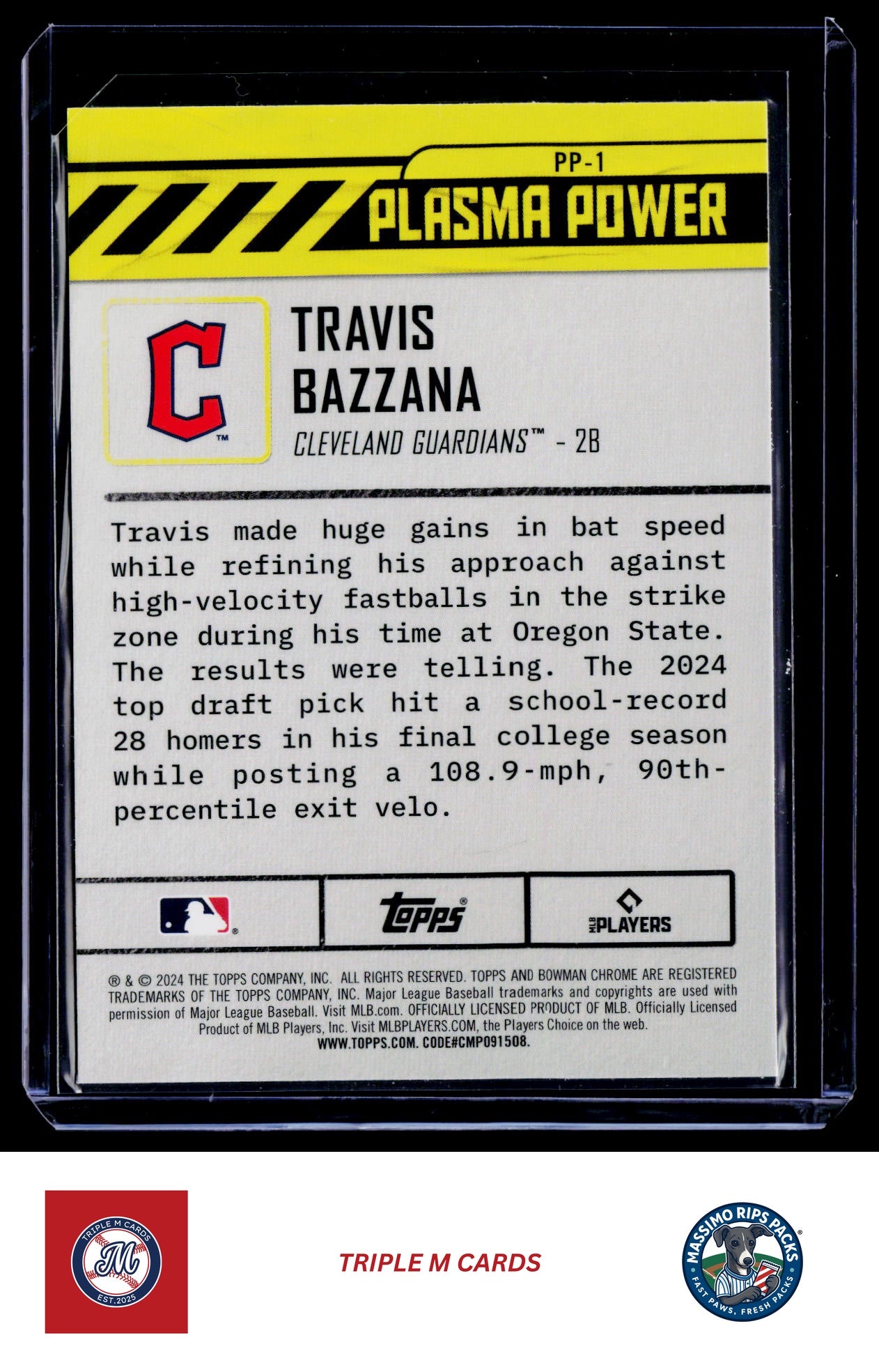 2024 Bowman Draft #PP-1 Travis Bazzana Plasma Power