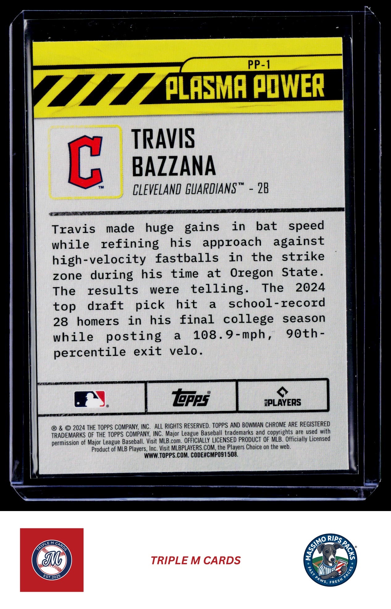 2024 Bowman Draft #PP-1 Travis Bazzana Plasma Power