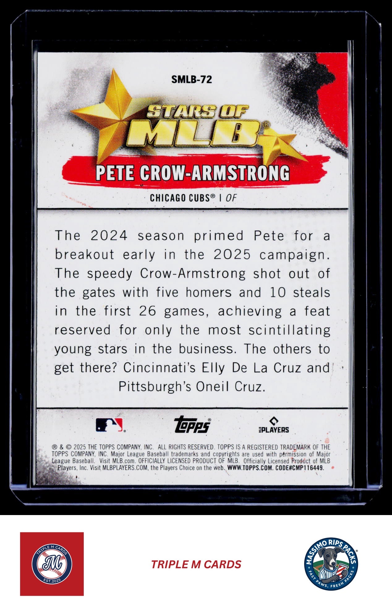 2025 Topps Update #SMLB-72 Pete Crow-Armstrong Stars of MLB