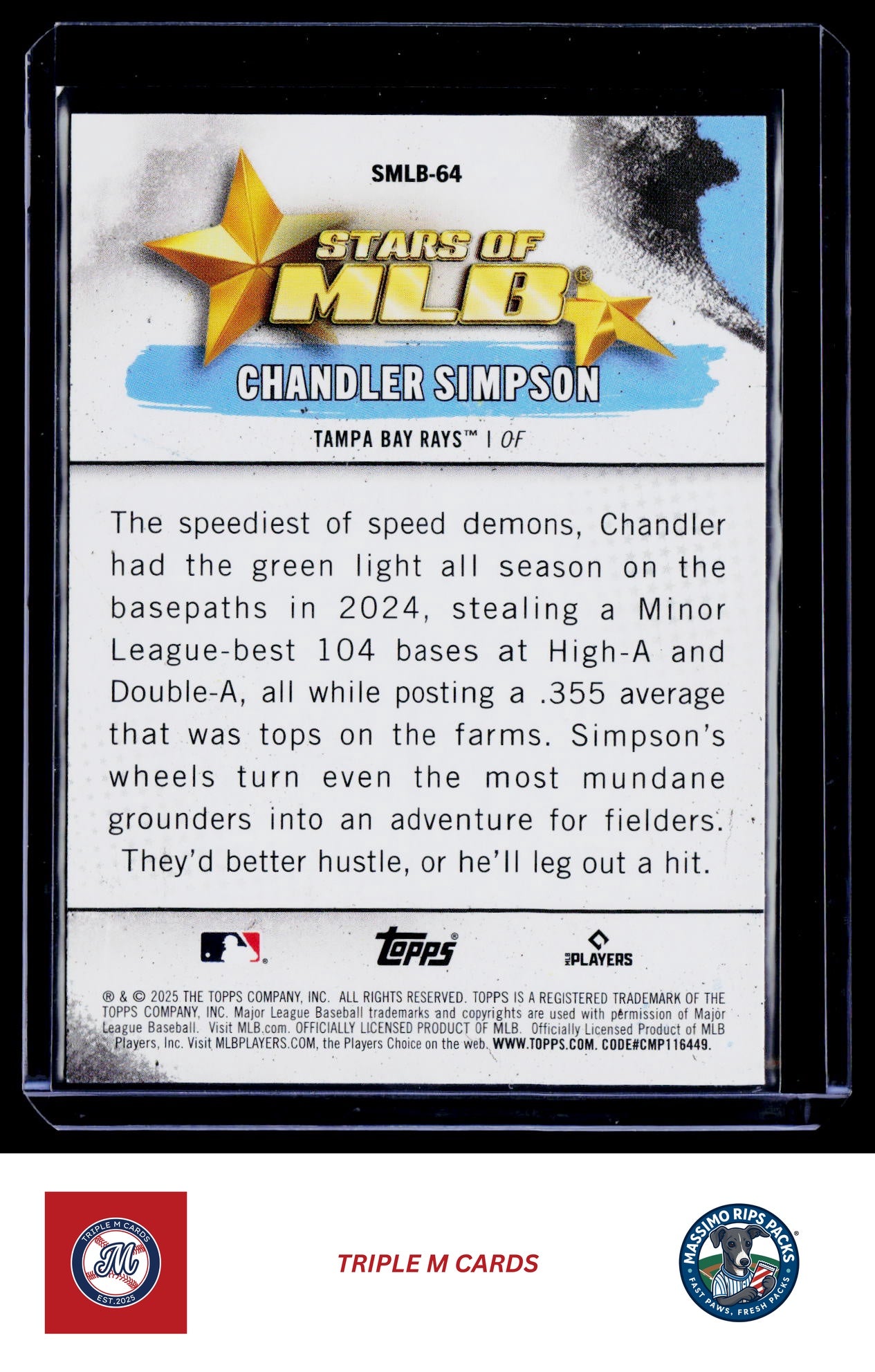 2025 Topps Update #SMLB-64 Chandler Simpson Stars of MLB