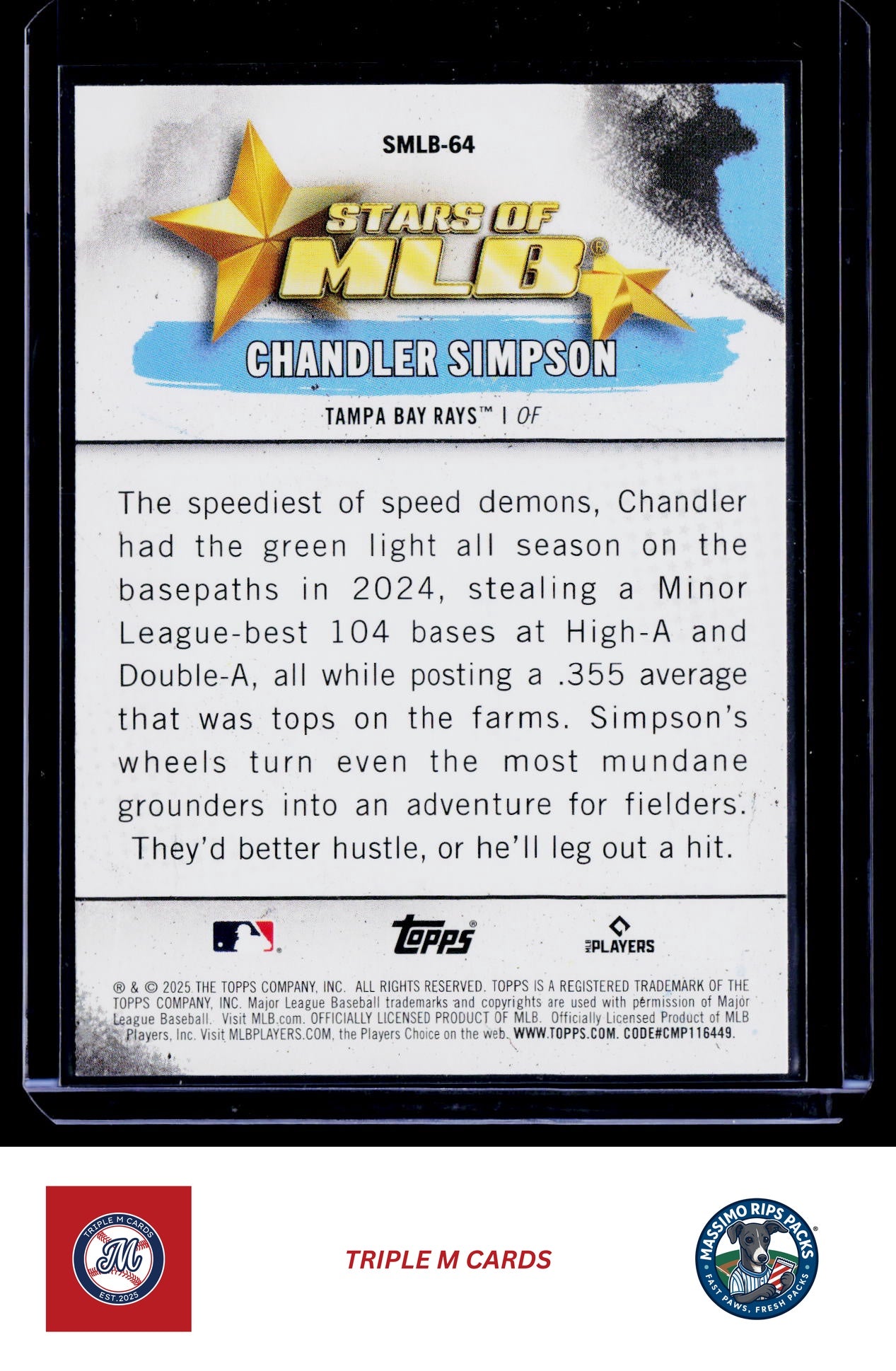 2025 Topps Update #SMLB-64 Chandler Simpson Stars of MLB