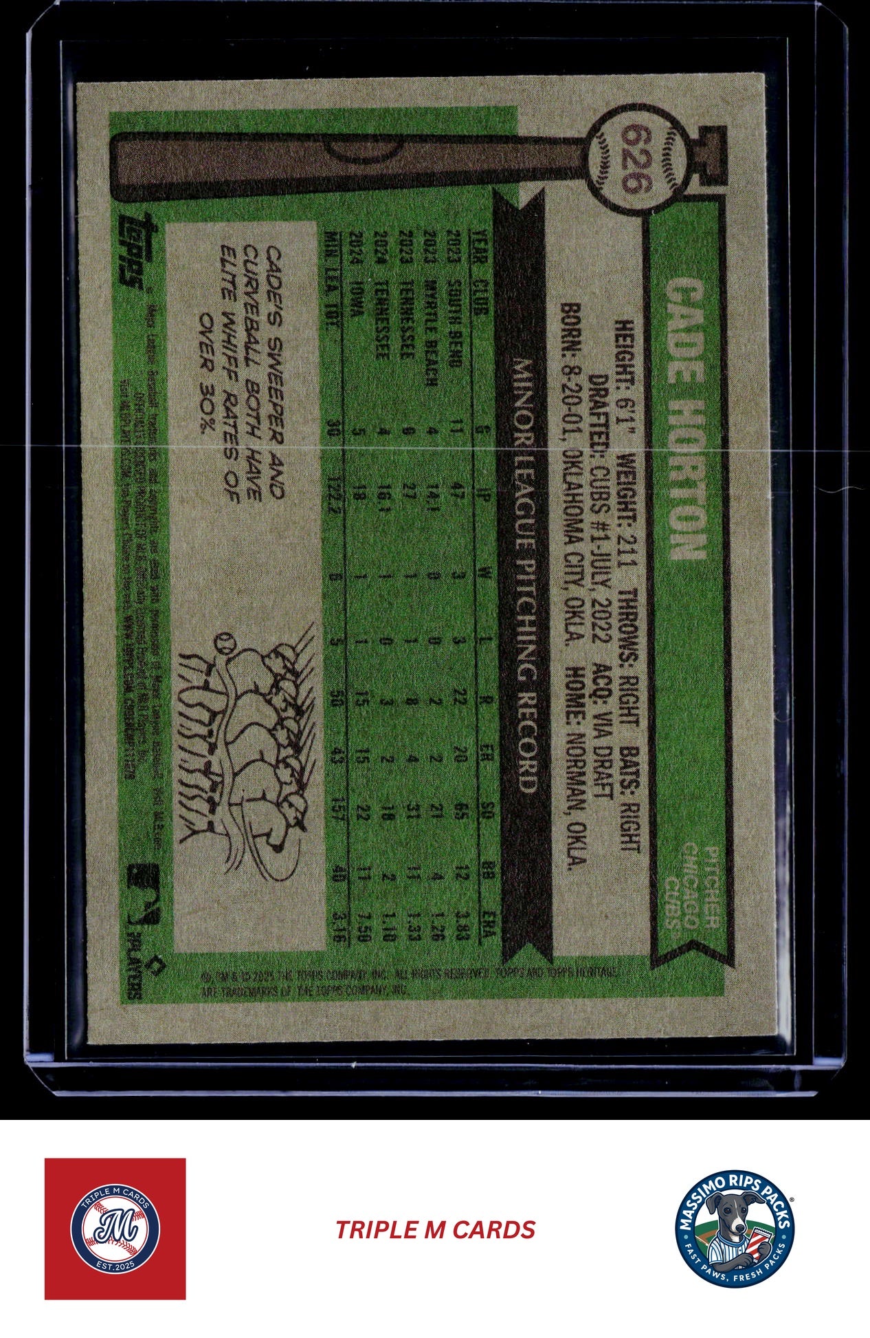 2025 Topps Heritage #626 Cade Horton