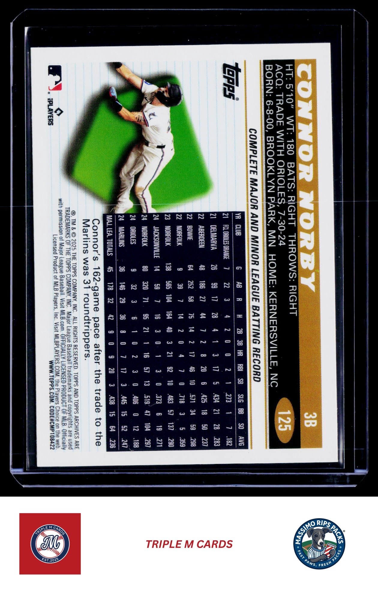 2025 Topps Archives #125 Connor Norby