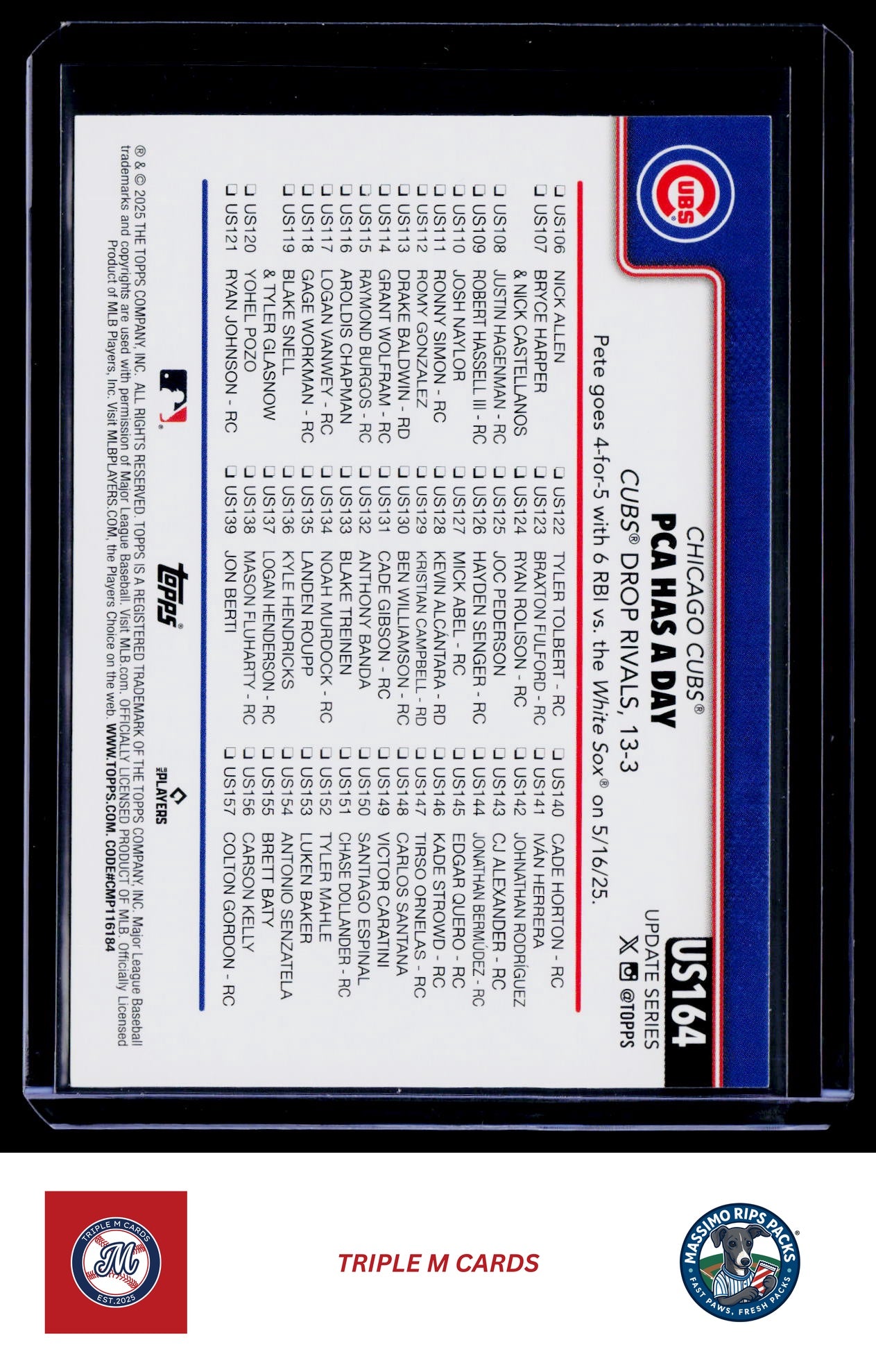 2025 Topps Update #US164 PCA Has A Day