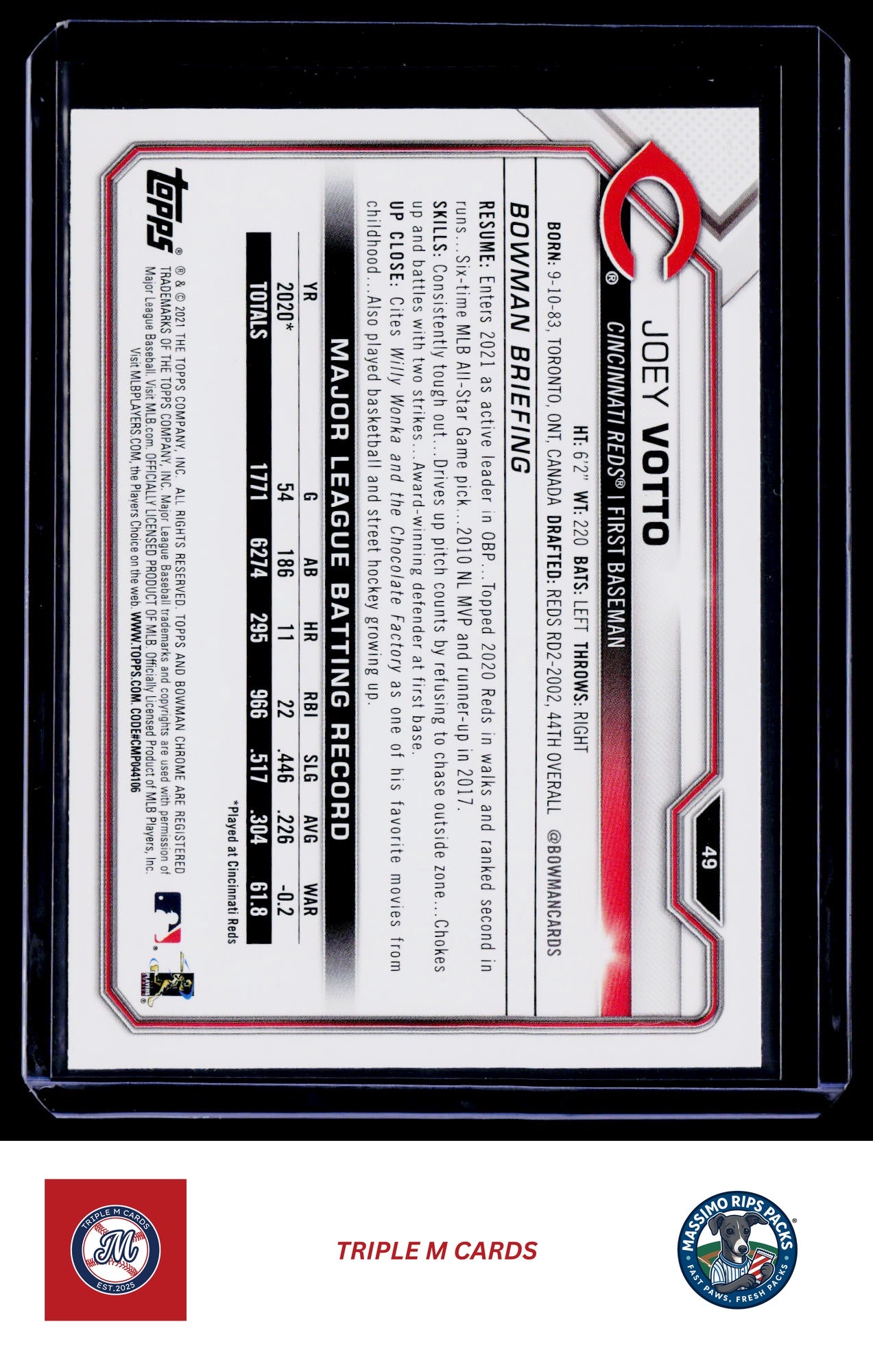 2021 Bowman #49 Joey Votto