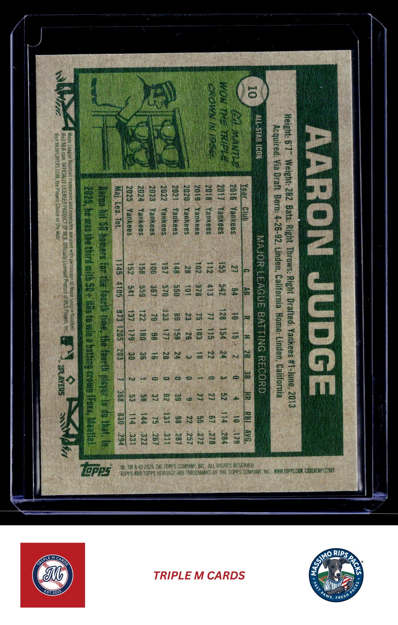 2026 Topps Heritage #10b Aaron Judge