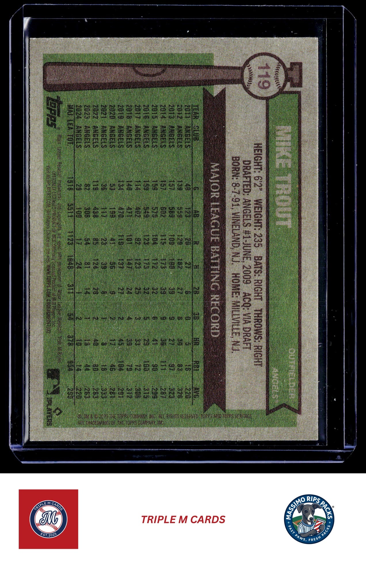 2025 Topps Heritage #119 Mike Trout Chrome