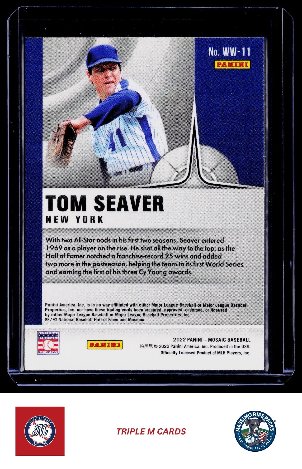 2022 Panini Mosaic #WW-11 Tom Seaver Will to Win