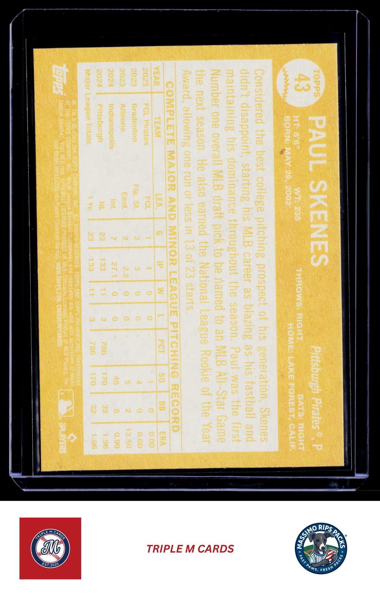 2025 Topps Archives #43 Paul Skenes