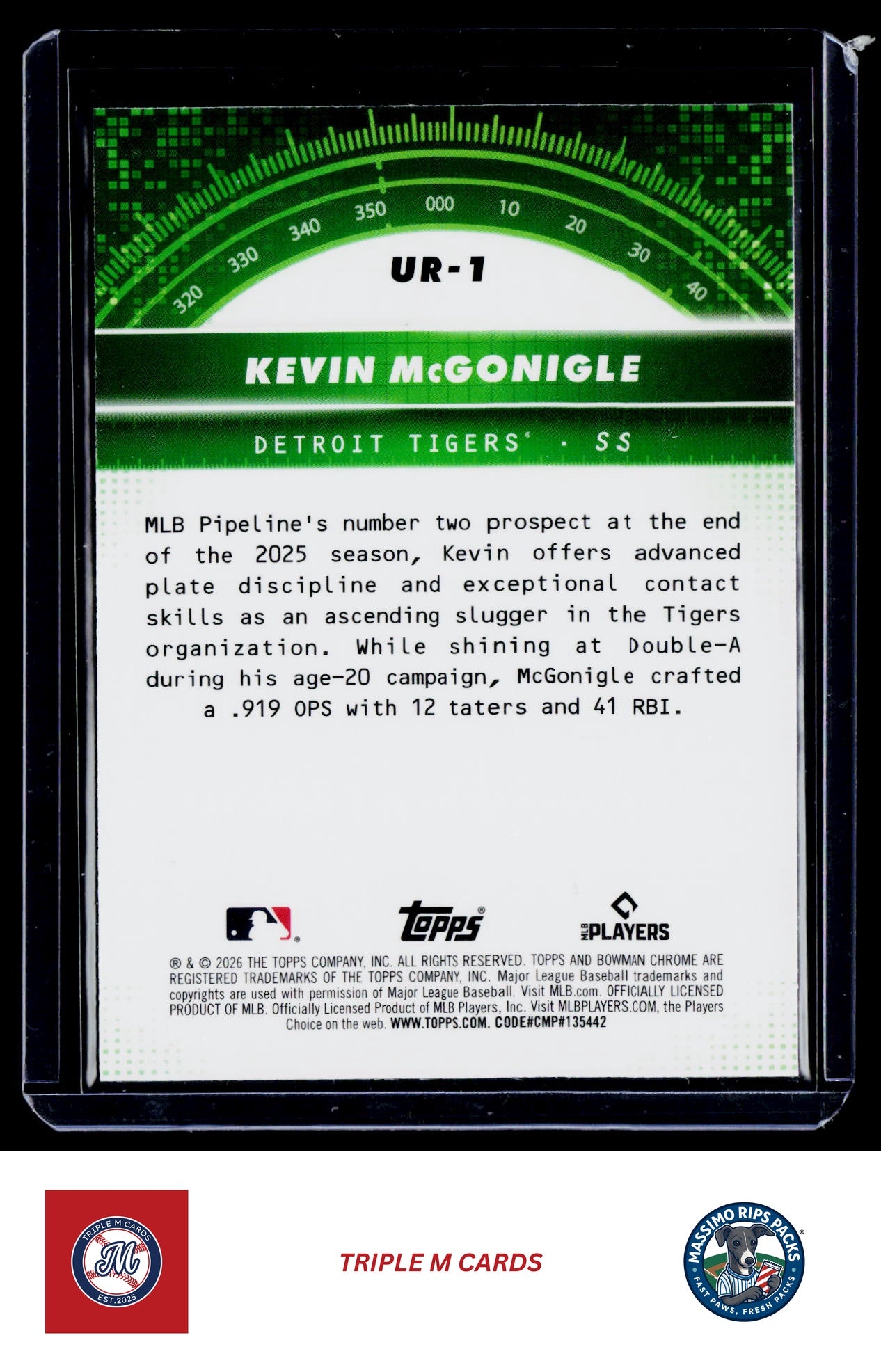 2026 Bowman #UR-1 Kevin McGonigle Under the Radar