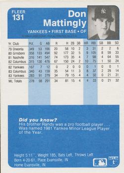 1984 Fleer #131 Don Mattingly PSA 6