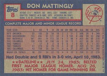 1984 Topps #8 Don Mattingly PSA 7