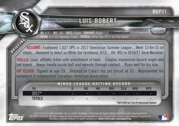 2018 Bowman #BCP21 Luis Robert Chrome Prospects PSA 10