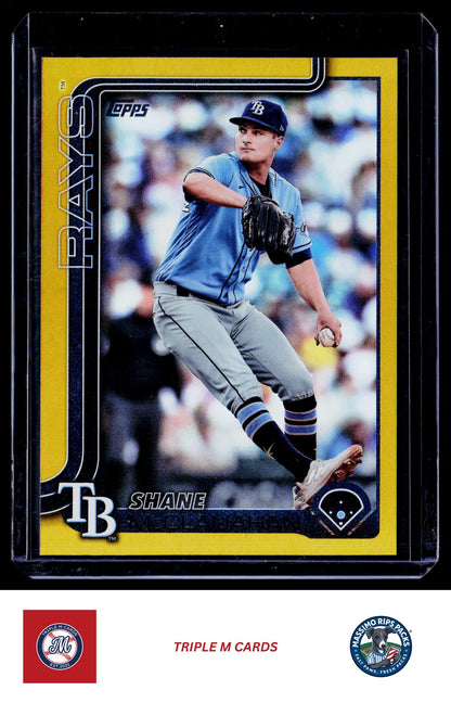 2025 Topps #492 Shane McClanahan Gold Holo Foil #/50