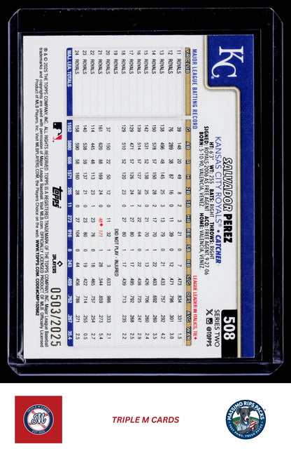 2025 Topps #508 Salvador Perez Gold #/2025