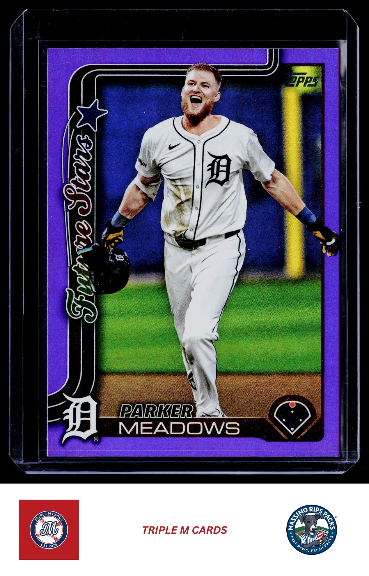 2025 Topps #576 Parker Meadows Purple Holo Foil #/250