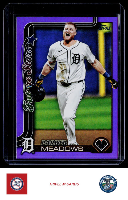 2025 Topps #576 Parker Meadows Purple Holo Foil #/250