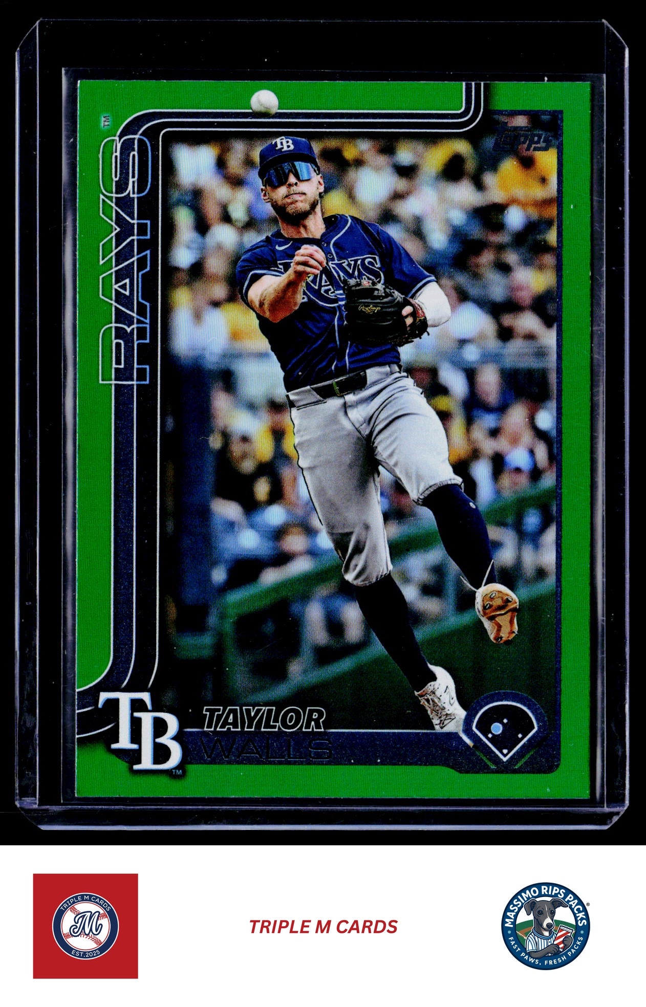 2025 Topps #502 Taylor Walls Green Holo Foil #/99