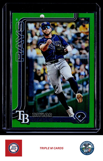 2025 Topps #502 Taylor Walls Green Holo Foil #/99