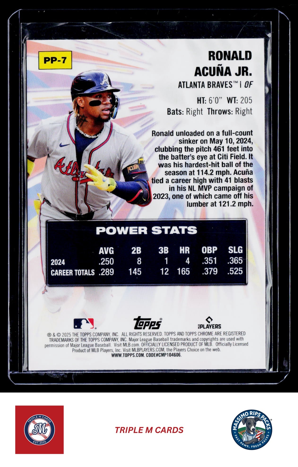 2025 Topps Chrome #PP-7 Ronald Acuña Jr. Power Players