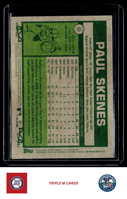 2026 Topps Heritage #33 Paul Skenes