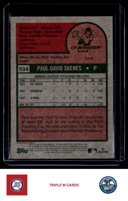 2024 Topps Heritage #594 Paul Skenes