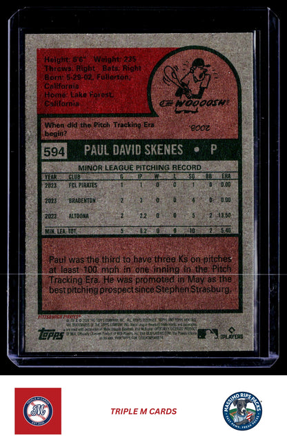 2024 Topps Heritage #594c Paul Skenes