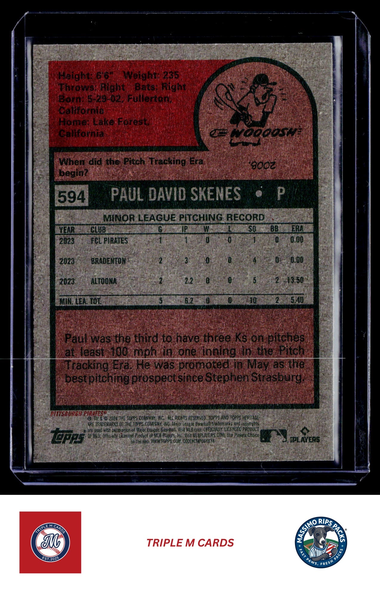 2024 Topps Heritage #594c Paul Skenes