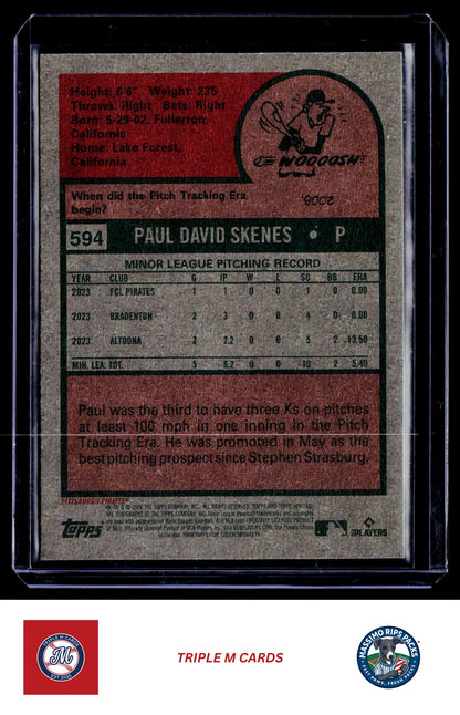 2024 Topps Heritage #594c Paul Skenes