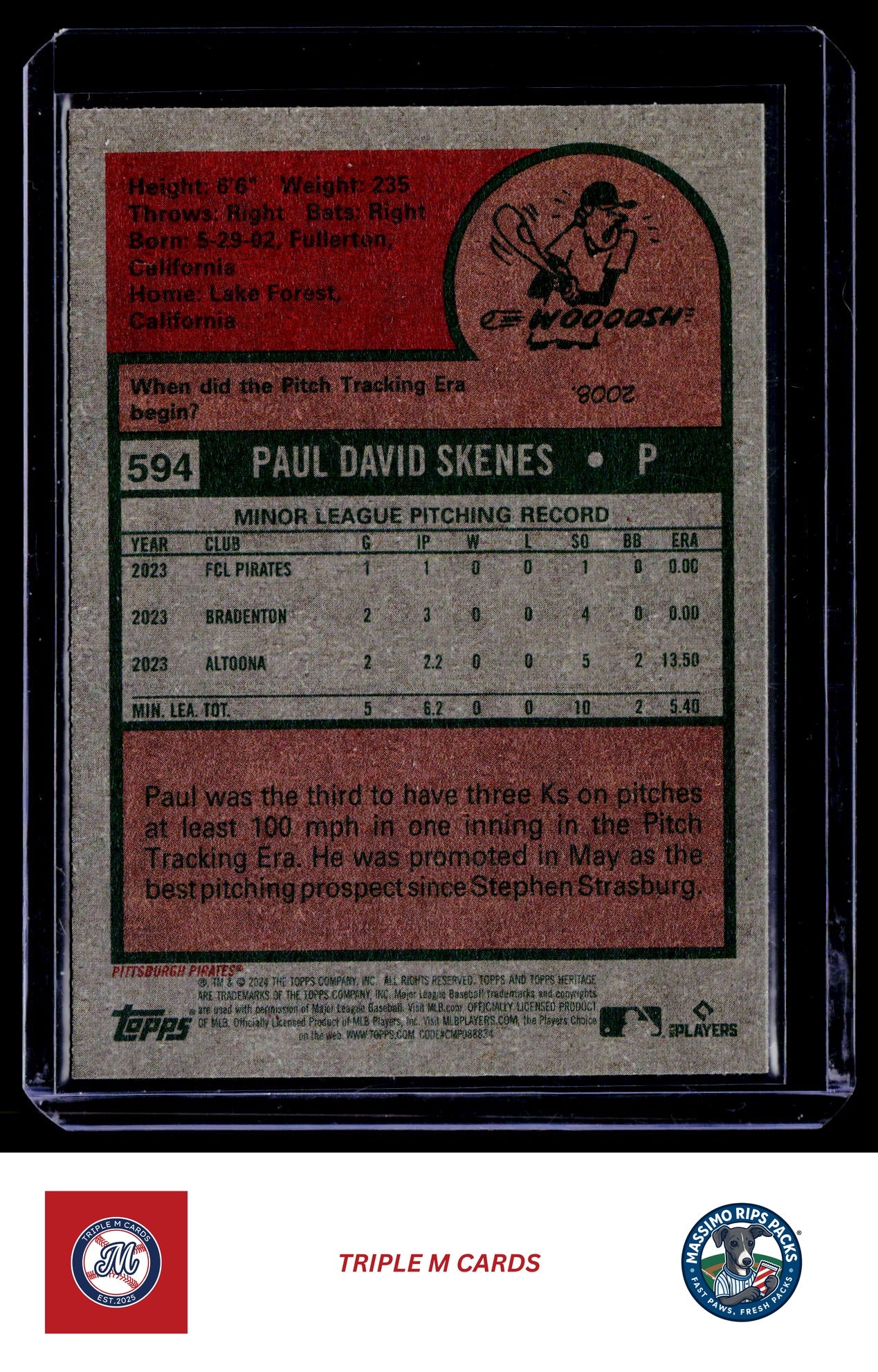 2024 Topps Heritage #594c Paul Skenes