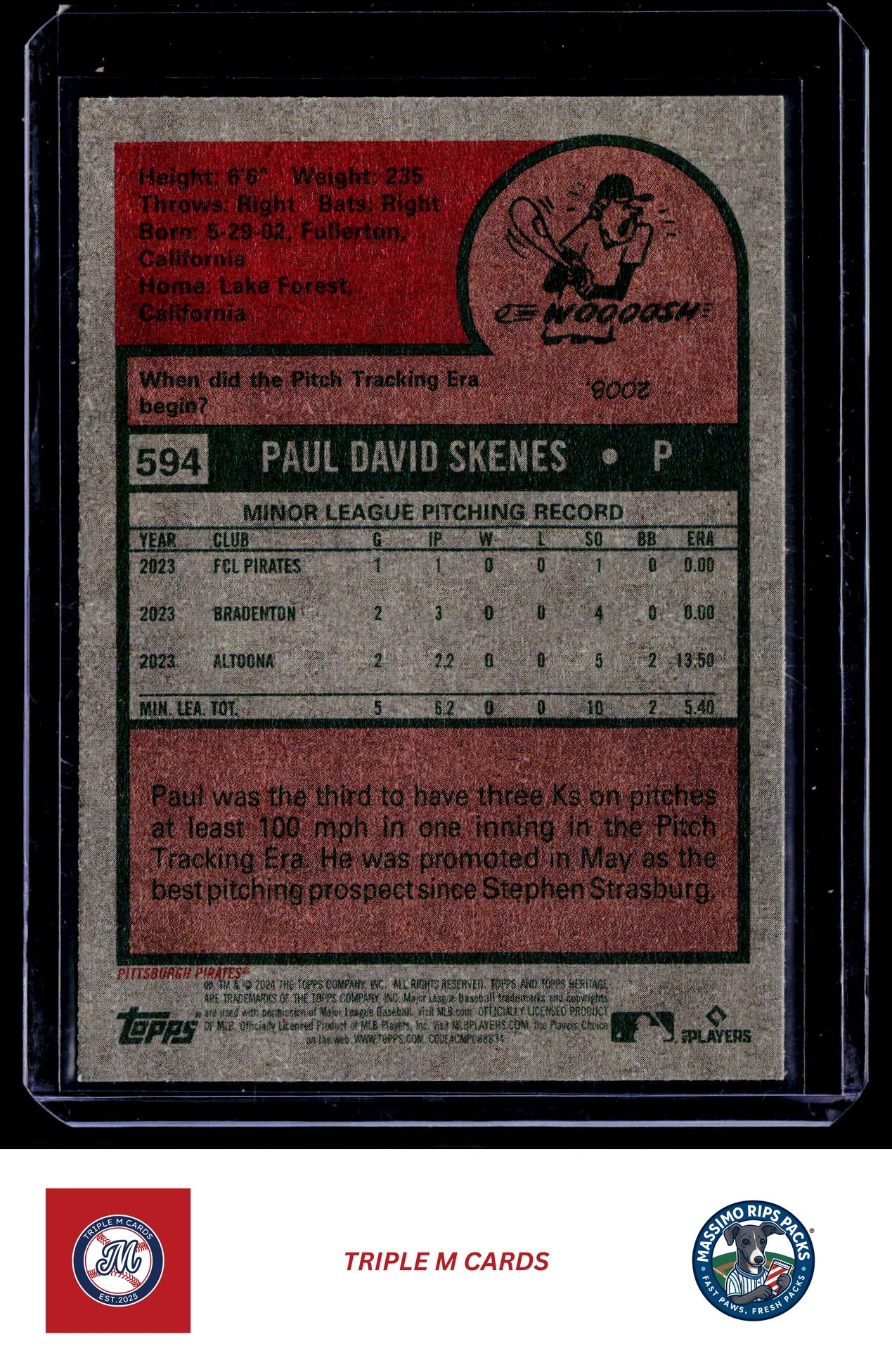 2024 Topps Heritage #594c Paul Skenes