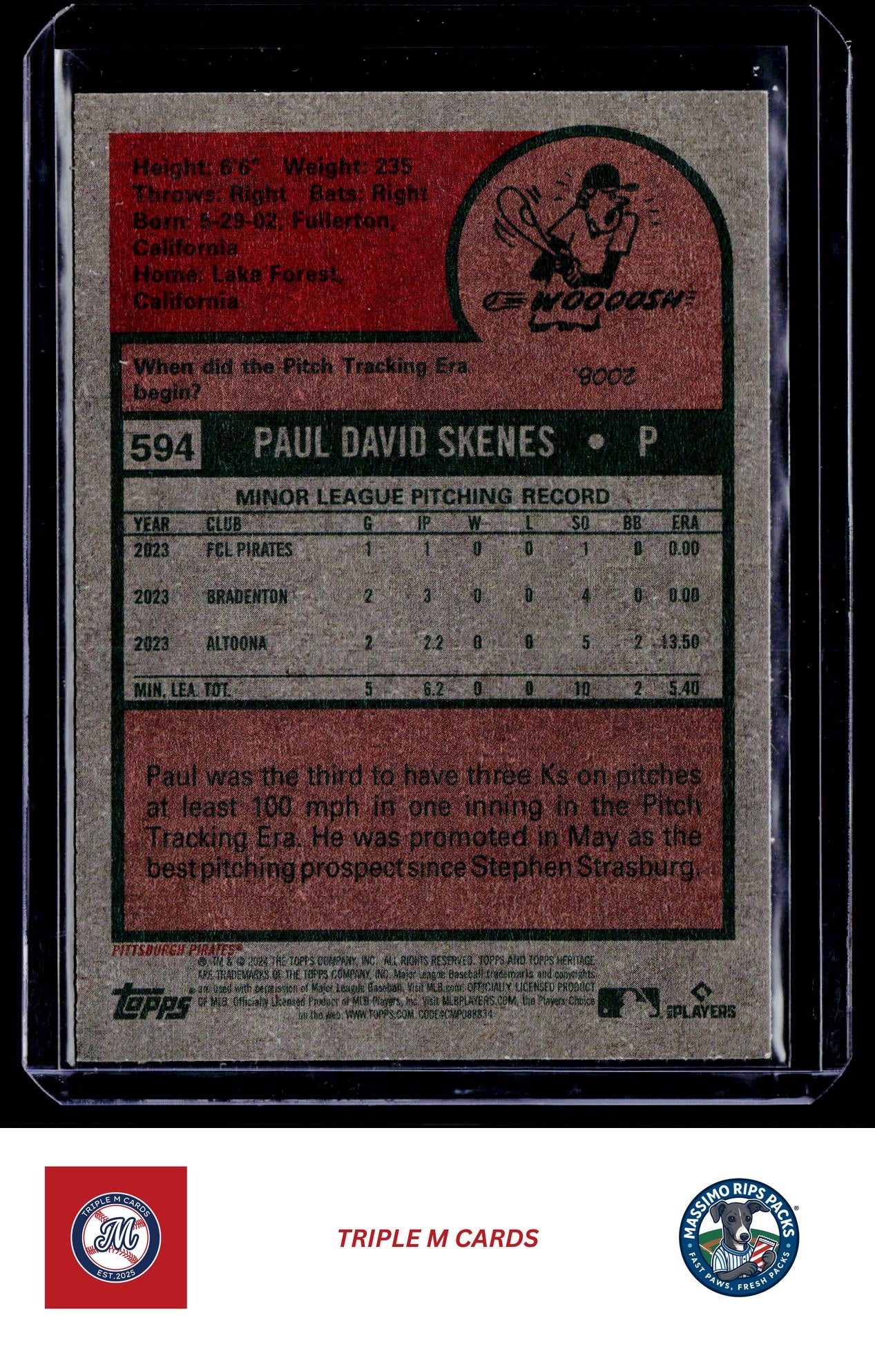 2024 Topps Heritage #594c Paul Skenes