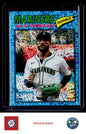 2026 Topps Heritage #240 Julio Rodríguez Chrome Light Blue Sparkle Refractors