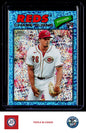 2026 Topps Heritage #212 Chase Burns Chrome Light Blue Sparkle Refractors