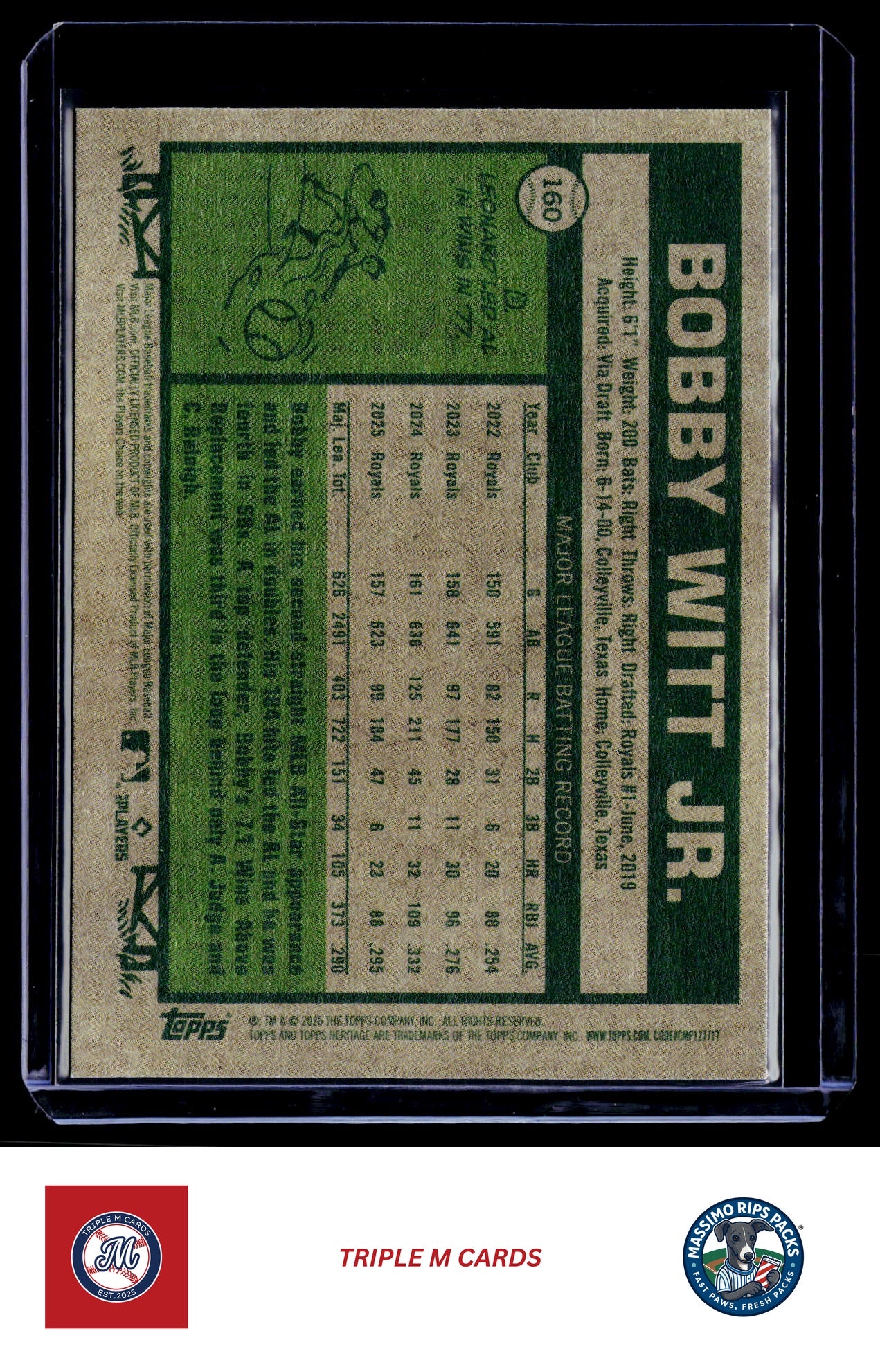 2026 Topps Heritage #160 Bobby Witt Jr.
