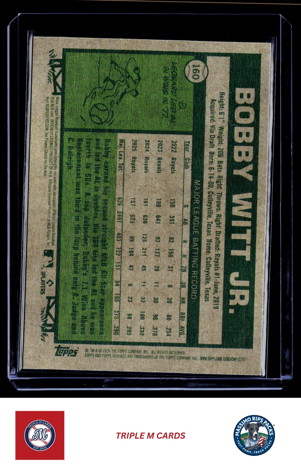 2026 Topps Heritage #160 Bobby Witt Jr.