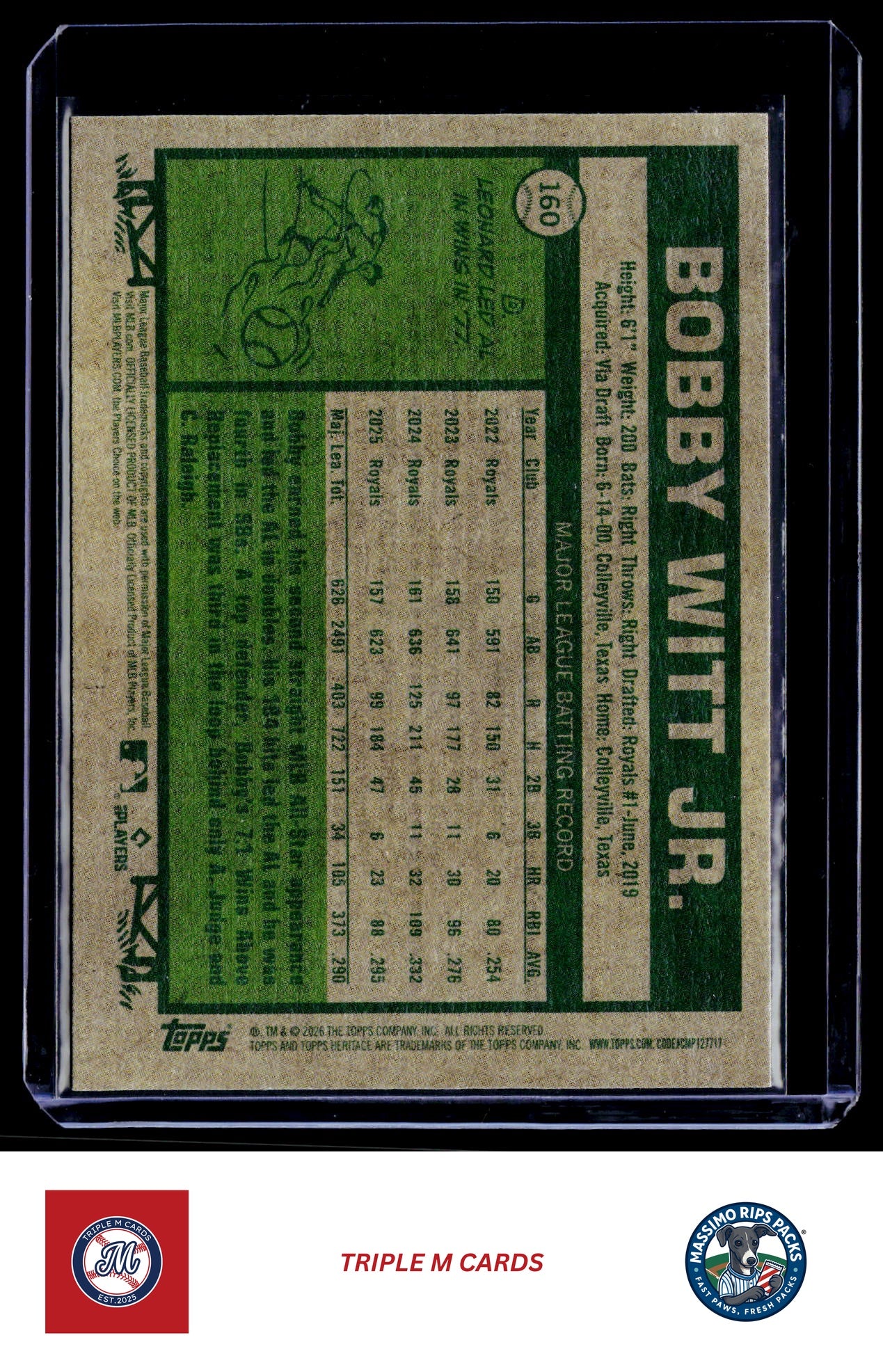 2026 Topps Heritage #160 Bobby Witt Jr.