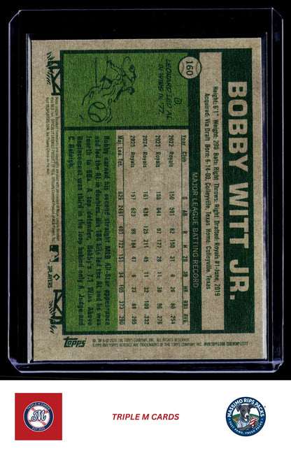 2026 Topps Heritage #160 Bobby Witt Jr.