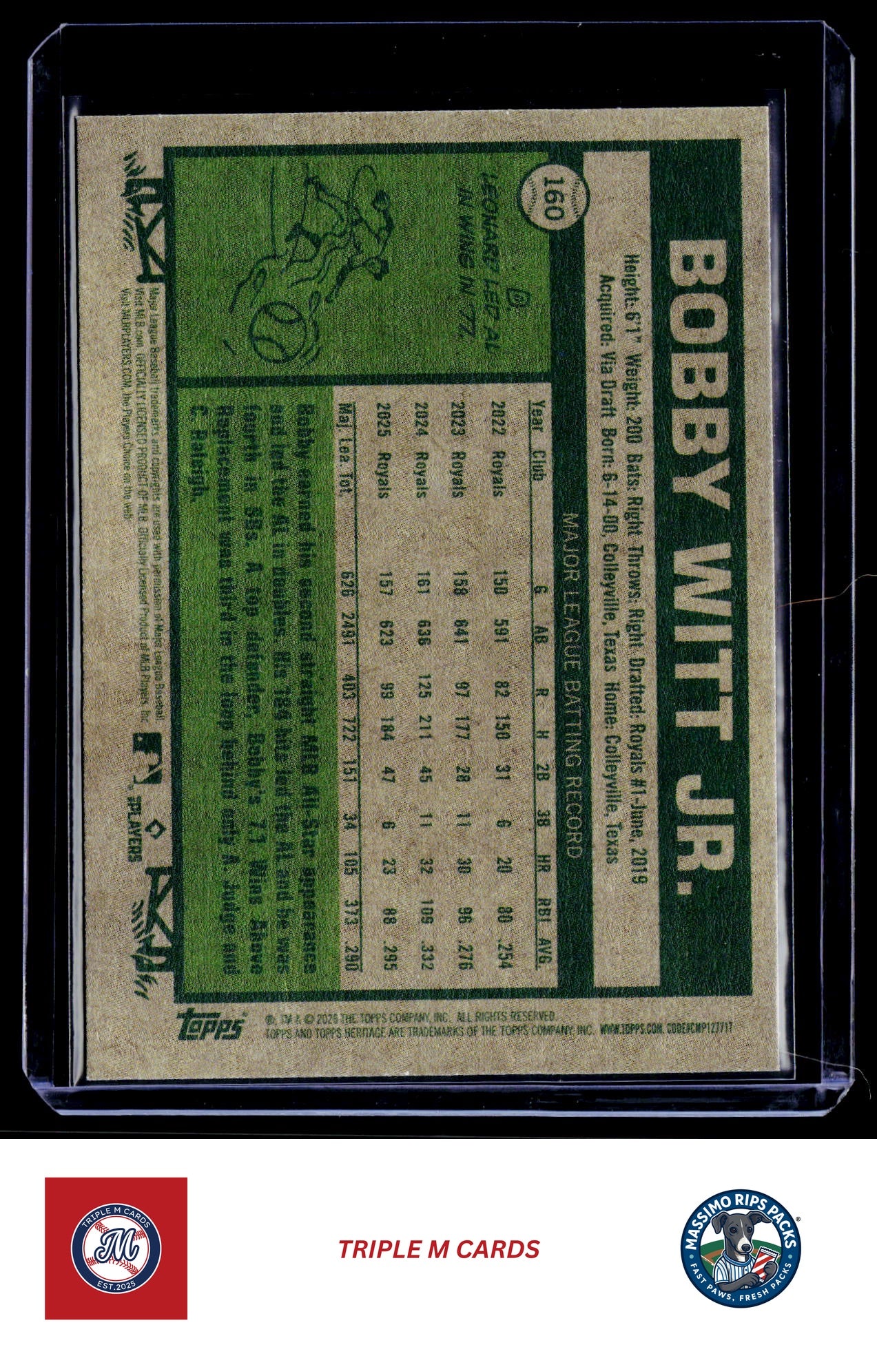 2026 Topps Heritage #160 Bobby Witt Jr.