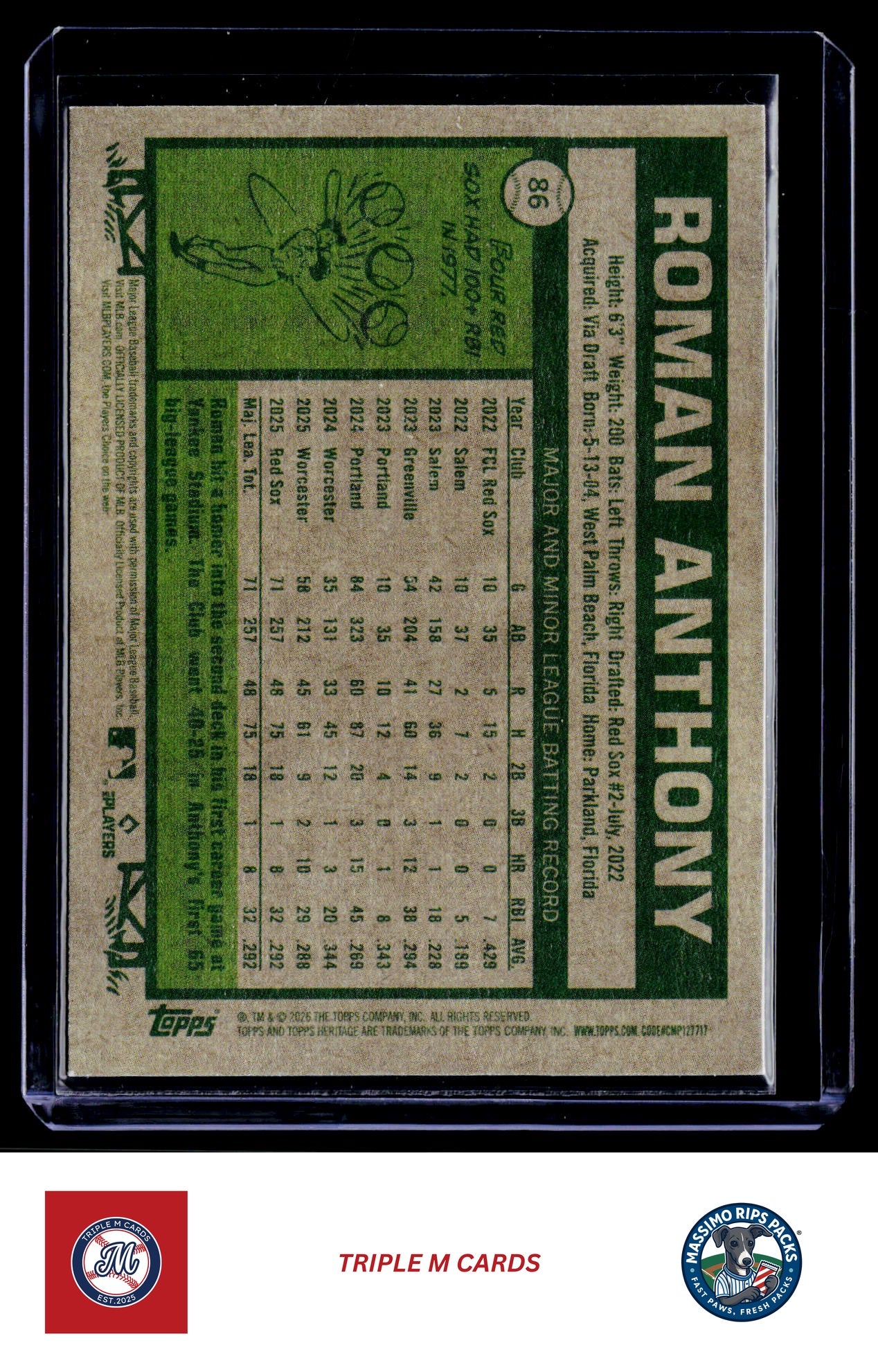 2026 Topps Heritage #86 Roman Anthony