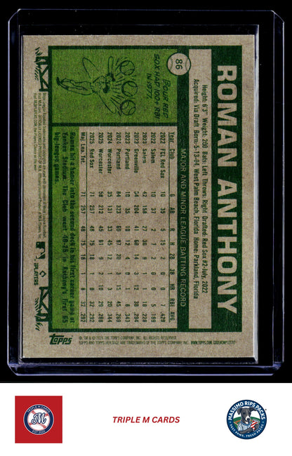 2026 Topps Heritage #86 Roman Anthony