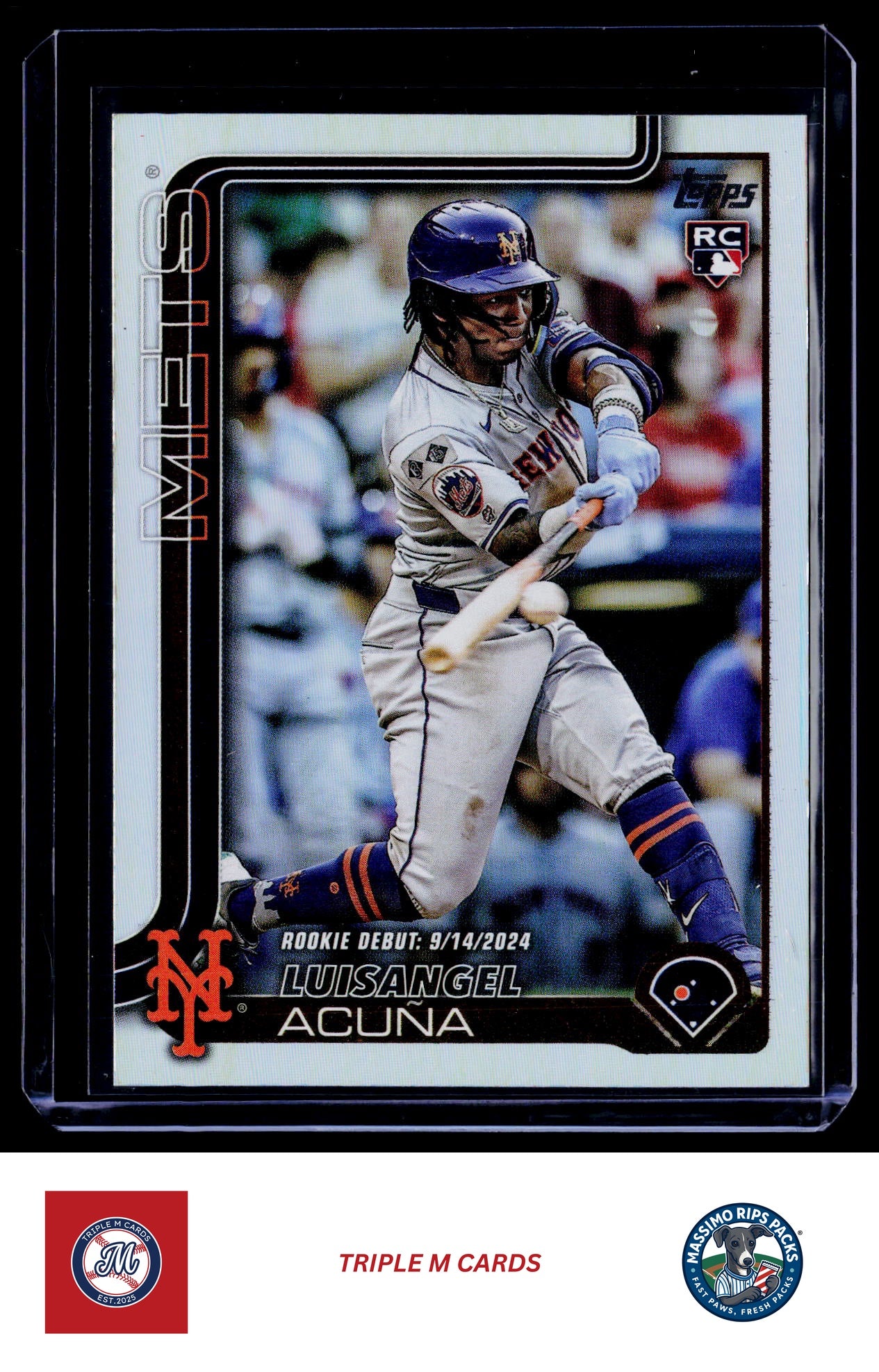 2025 Topps Update #US336 Luisangel Acuña Silver Foilboard
