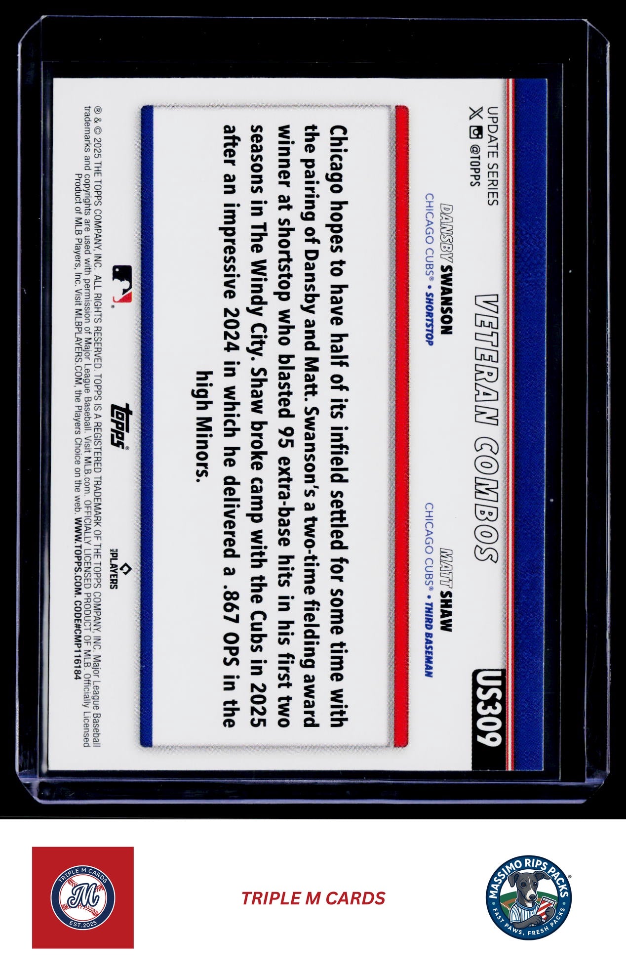 2025 Topps Update #US309 Dirt Dynamos (Dansby Swanson / Matt Shaw)
