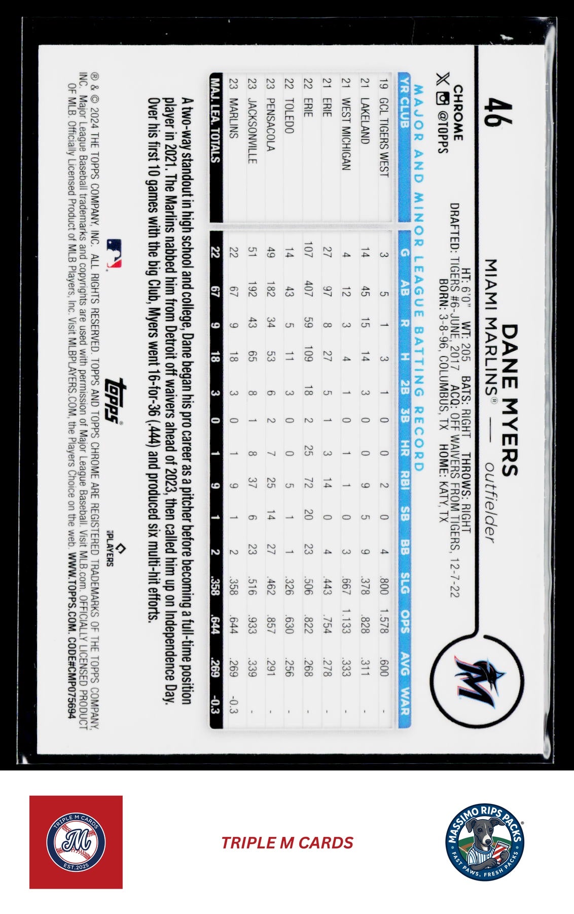 2024 Topps Chrome #46 Dane Myers