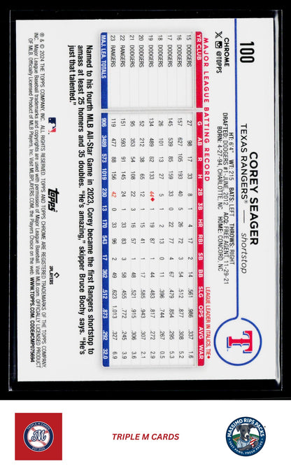 2024 Topps Chrome #100 Corey Seager
