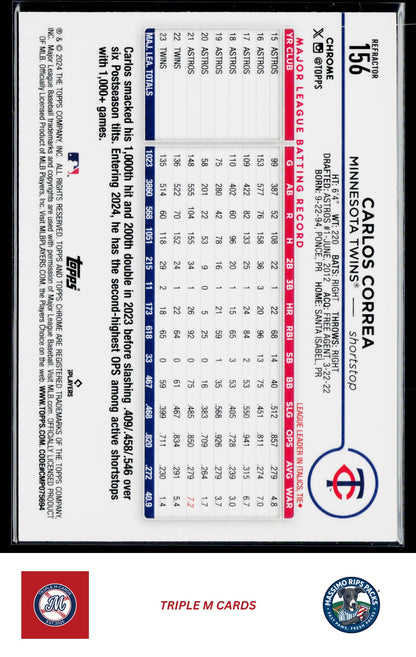 2024 Topps Chrome #156 Carlos Correa