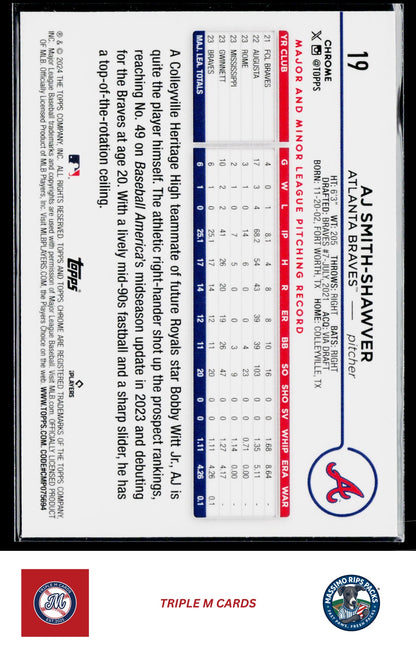 2024 Topps Chrome #19 AJ Smith-Shawver