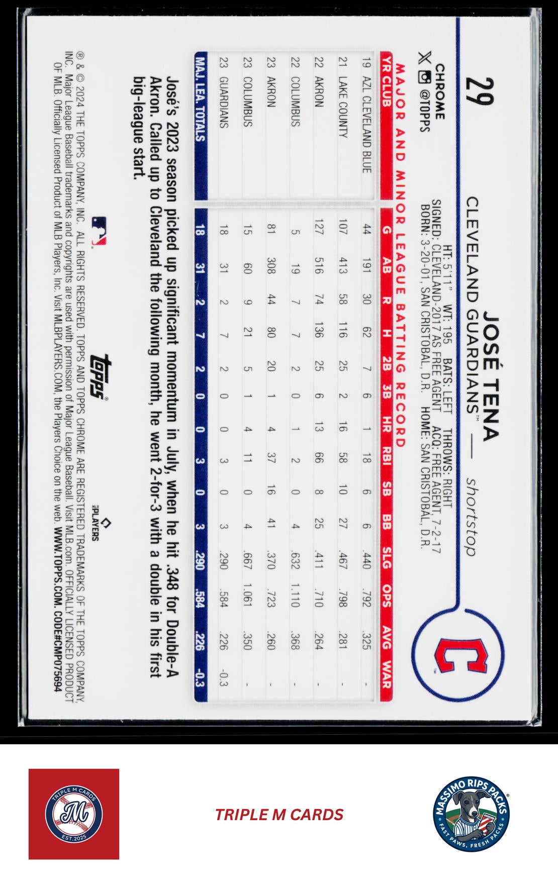 2024 Topps Chrome #29 José Tena